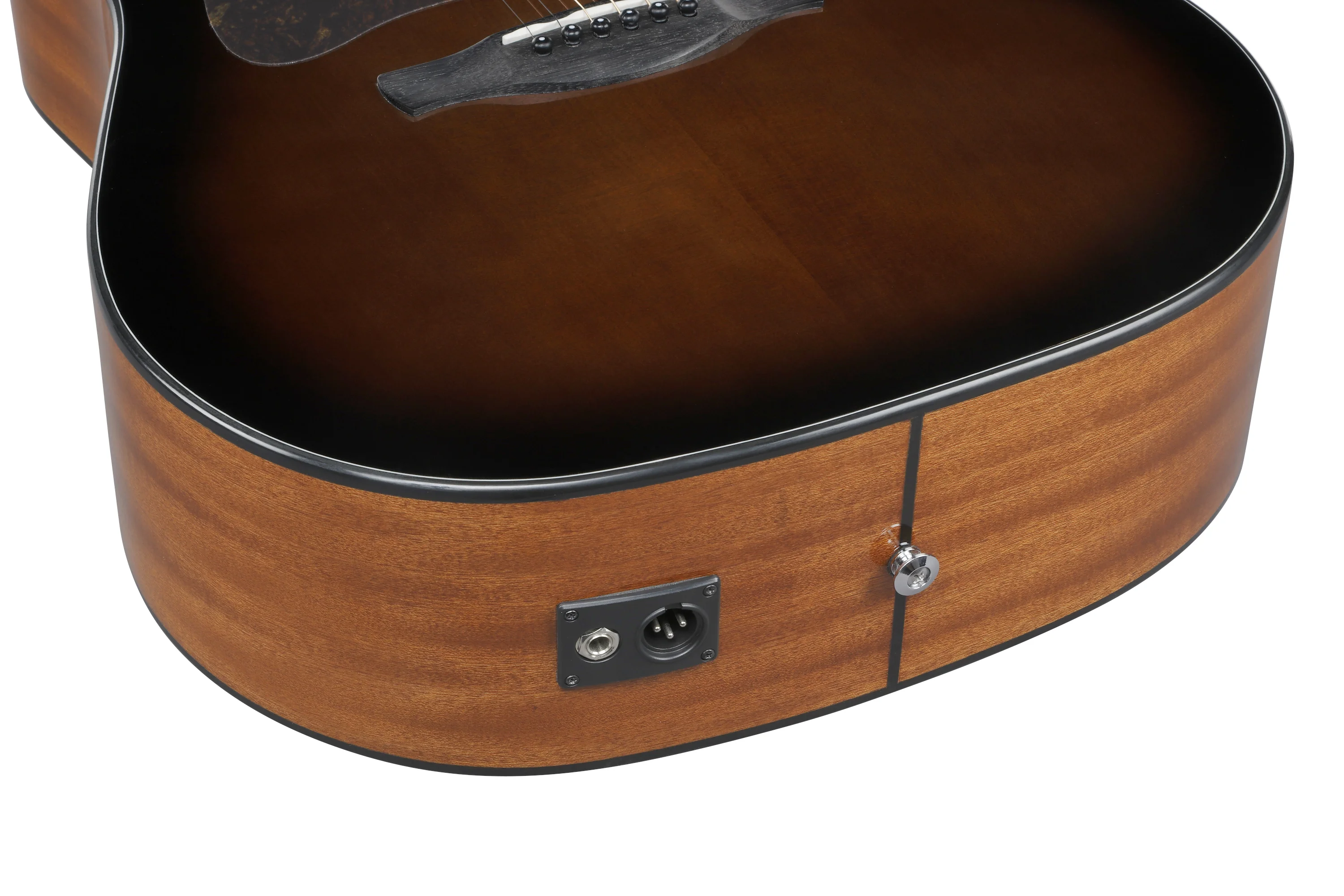 Ibanez AAD51LCE-DVS - von unten Ansicht vom unteren Korpusrand